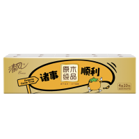 清风金装无香手帕纸4层5张10包*10条B67AJE