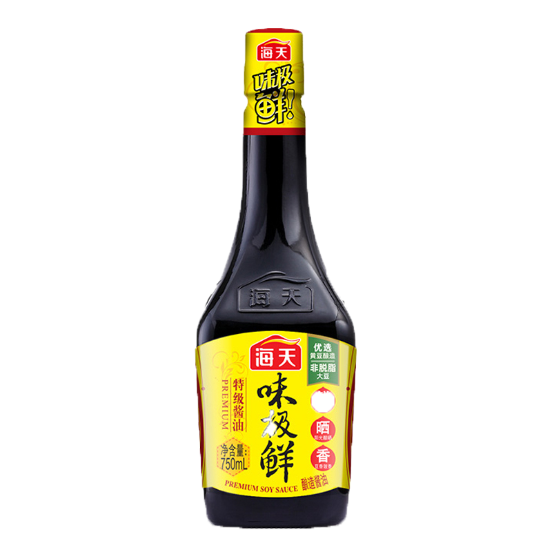 海天味极鲜酱油500ml 特级酿造生抽酱油家庭装小瓶炒菜凉拌调味品