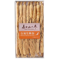 长白山人参全须生晒参亚克力盒60-65全须生晒参200g*1盒