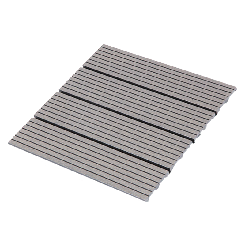 杜晶 DJ-PJDB8 防水防腐木塑拼接实木复合地板 0.3米宽直纹灰色