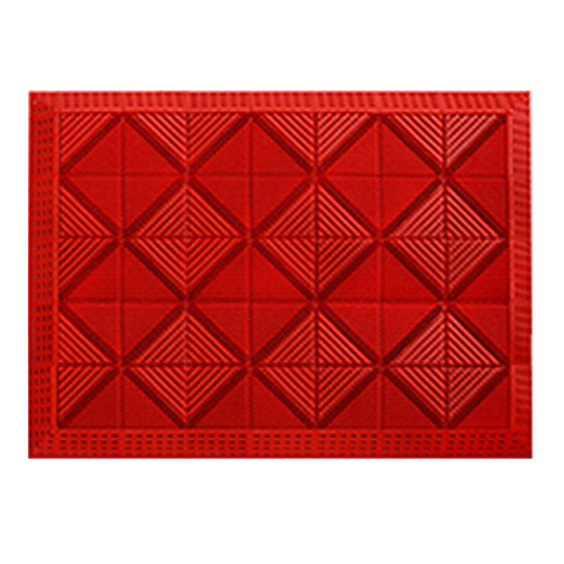 杜晶 DJ-DD-1006 三合一入户门垫单毛刷红色 蹭土除尘防滑防摔门口室外 拼接地板