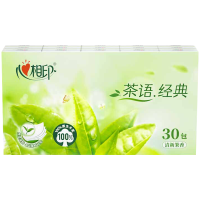 心相印手帕纸清新茶香小包纸巾便携式卫生纸手帕纸30包*1条C1730