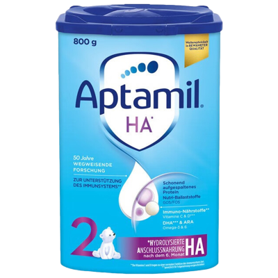 [6罐装]Aptamil德国原装进口爱他美HA适度水解2段6个月以上婴儿配方奶粉800g