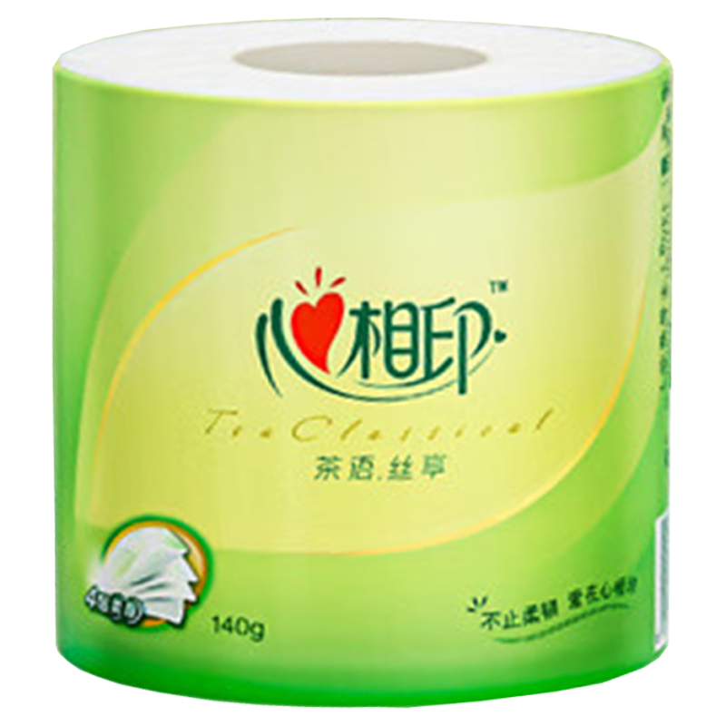 心相印卷纸有芯卷纸卫生纸茶语丝享4层140g*2卷BT927