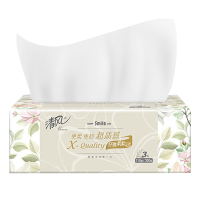 清风抽纸超质感大包家用3层110抽*24包BR33SXE1(包装随机)