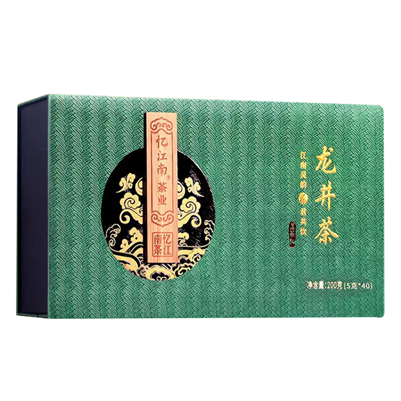 忆江南茶叶礼盒特级龙井茶明前龙井茶叶绿茶年货节送礼送长辈臻美200g