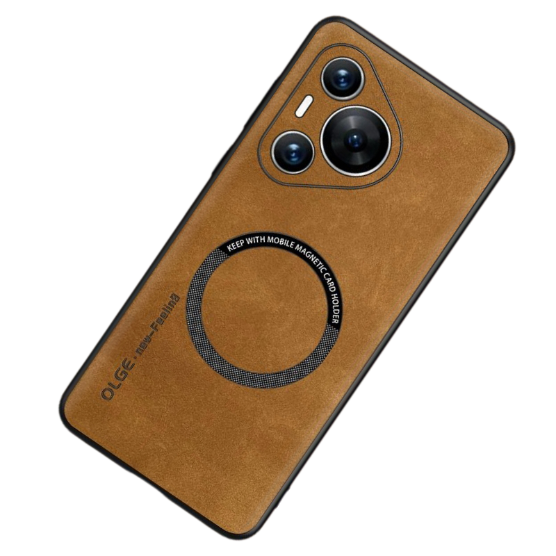 圣幻 适用于华为pura70羊巴皮磁吸手机壳华为pura70pro/pro+优选羊巴皮裸机手感新款皮质简约壳