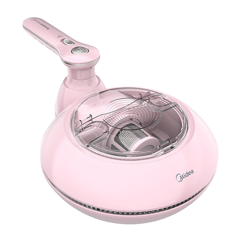 美的(Midea)除螨仪MT3高频拍打1.26Kpa强吸力热风干爽UV紫外线可旋转手柄家用床铺沙发除螨有线吸尘器冰莹粉