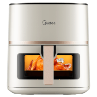 美的(Midea)空气炸锅不用翻面可视 大容量家用全自动烤箱多功能不粘易清洗触控 微蒸汽嫩烤 免翻面炸烤一体