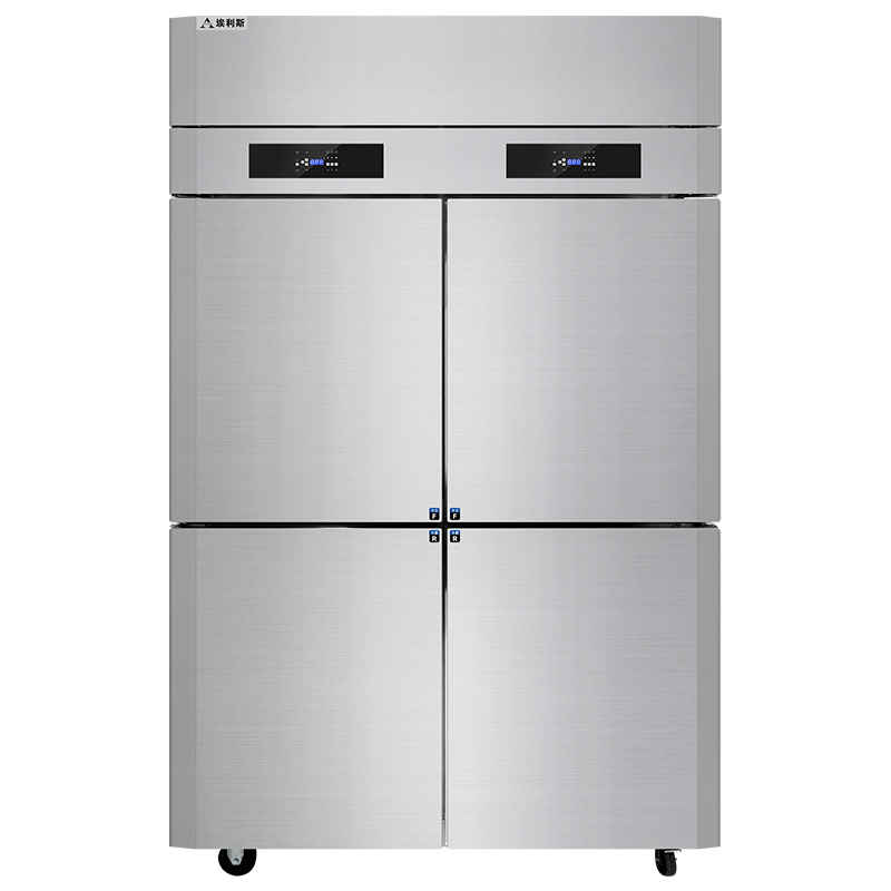 埃利斯(AILISI)风冷商用厨房冰箱 立式四开门不锈钢厨房冰箱冰柜 风冷厨房冰箱后厨保鲜设备全铜管LS-1200冷冻