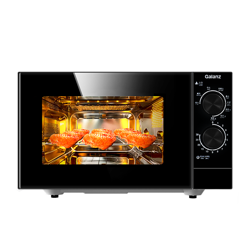 格兰仕微波炉光波炉家用微蒸烤一体机烤箱光波烧烤不锈钢内胆机械旋钮式操作大平板加热T83SGDFXB2
