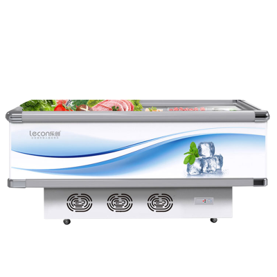 乐创(lecon)冷冻平岛柜商用卧式冰柜饮料雪糕冰淇淋展示柜速冻柜超市冰箱海鲜1.2米单压363LC-DG商用冷藏展示柜