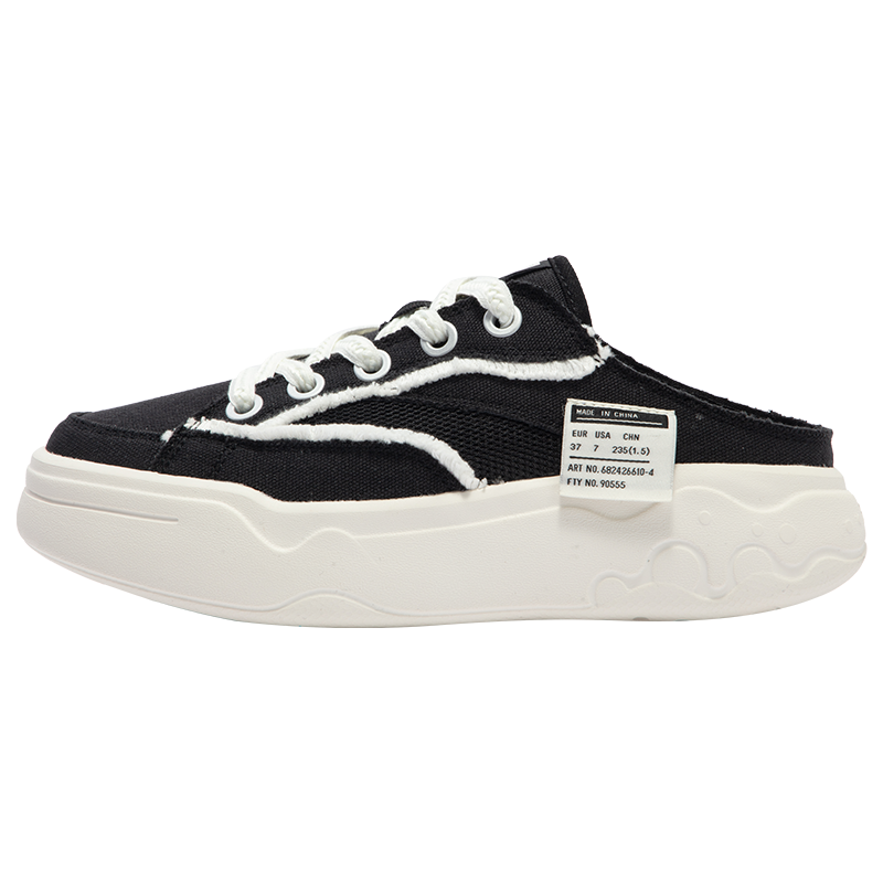 361°女鞋运动鞋新款鞋子休闲半拖鞋厚底板鞋懒人鞋一脚蹬