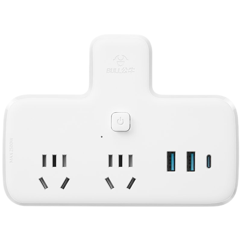 公牛(bull)GN-96021Q30一转五总控开关[带30W快充]转换插头插座面板多孔转接头多功能插排扩展插座转换器