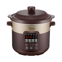 美的(Midea)电炖锅WTGS401电砂锅炖汤盅电炖盅煲汤煮锅紫砂锅4L立体环绕匀火加热一体多功能锅