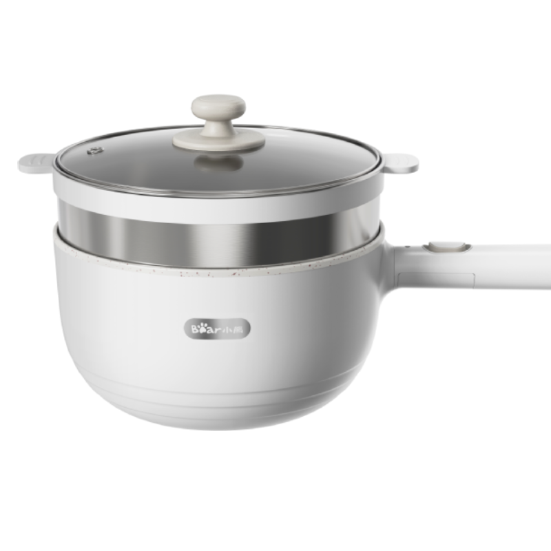 小熊(Bear)电煮锅 宿舍小锅 小电锅 电炒锅热锅蒸锅 学生寝室一体泡面火锅多功能用途3L配蒸笼 DRG-D30F9