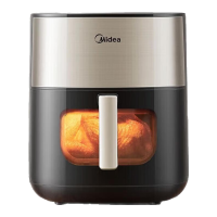 美的(Midea)小炎烤空气炸锅免翻面双热源家用5.5L全自动可视烤箱智能MF-KZC5504