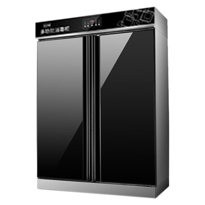 乐创 消毒柜双门玻璃款式 商用家用立式大容量保洁毛巾密胺餐具碗筷高温消毒碗柜 双门密封款900L