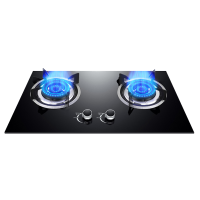 煤气灶家用燃气灶双灶嵌入式天然气台式液化气节能猛火灶具 A7高配款5.2kW-铜火盖--聚能环锅架钢化玻璃-液化气