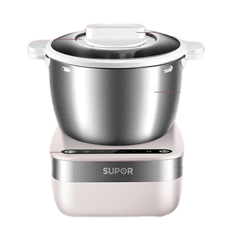 苏泊尔 (SUPOR)全自动5L大容量家用揉面家用小型搅面 发酵醒面搅面多功能和面机樱花粉SHM01