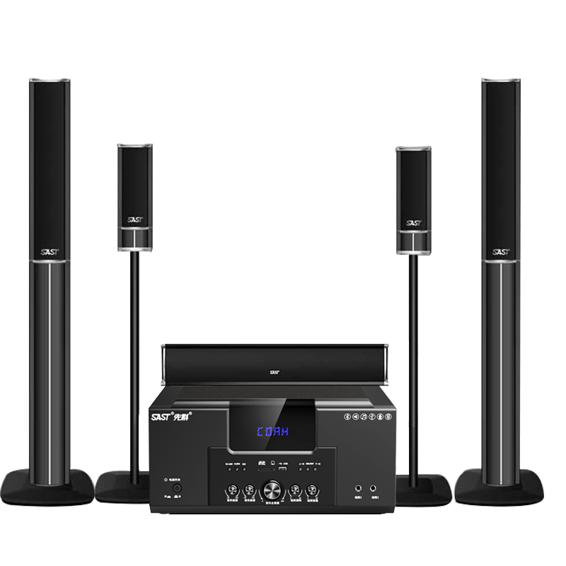 先科(SAST)A18家庭影院套装2 5.1家庭影院音响套装家用电视客厅壁挂落地音箱 (黑色)
