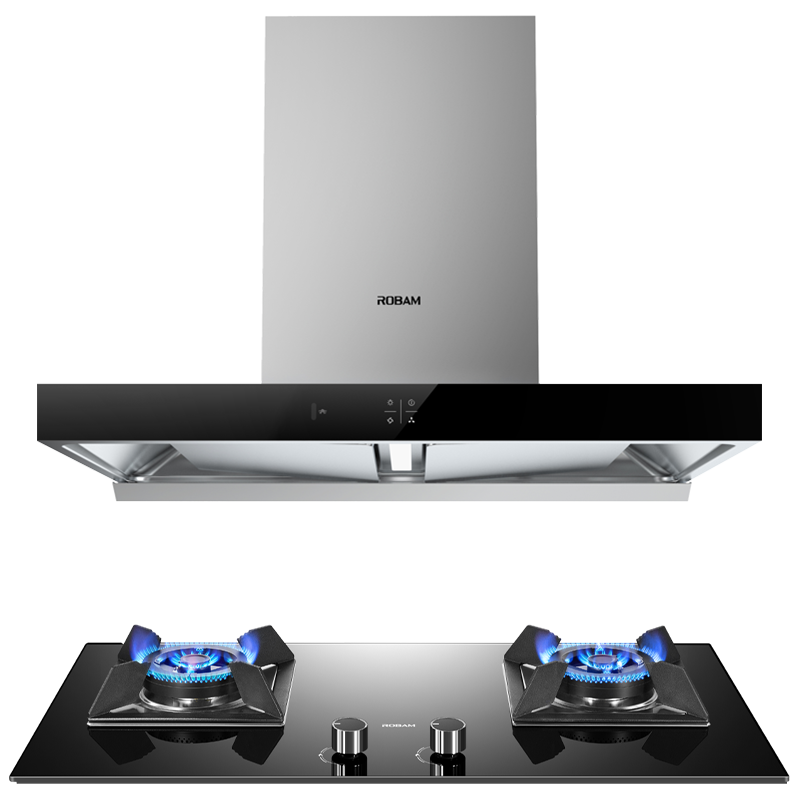 老板(ROBAM)烟灶套餐 21m³油烟机灶具套装 煤气灶油烟机套装 烟机灶具 60X2+57B5XT(天然气)
