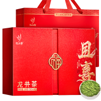 忆江南茶叶礼盒龙井茶叶雨前龙井茶叶绿茶年货节春节且喜200g
