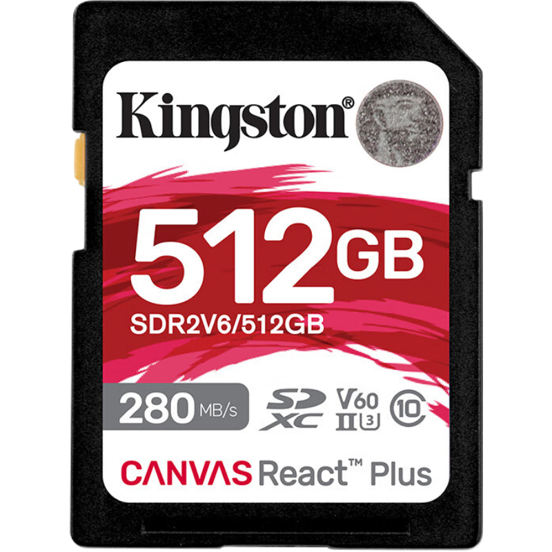 金士顿(Kingston)512GB SD存储卡 U3 V60 4K 数码相机内存卡 读280MB/s写150MB/s
