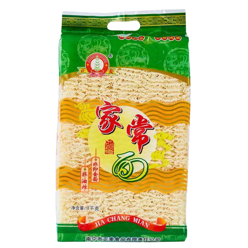 正麦家常面条 方便面非油炸9片装 1000g/包