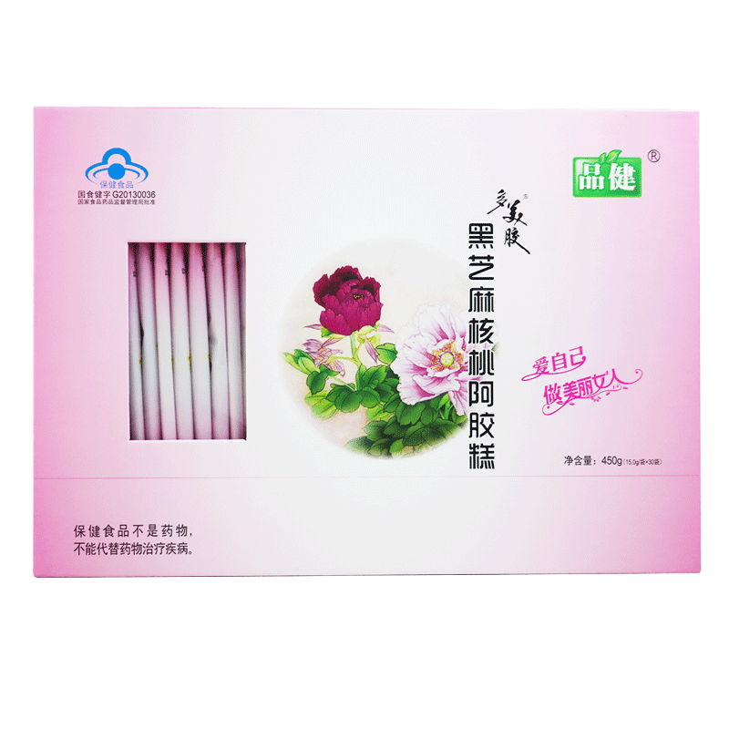品健黑芝麻核桃阿胶糕450g(15.0g/袋*30袋) 增强免疫力
