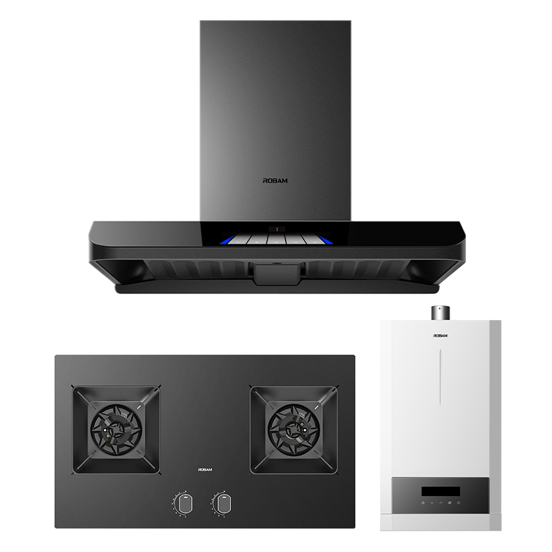 老板(ROBAM)厨电套装 25立方烟机灶具燃气热水器63A3S+57B5X+HT601A-16
