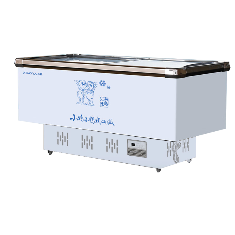 小鸭(xiaoya)冷柜商用岛柜大容量冷藏冷冻冰柜雪糕卧式冰箱超市玻璃展示柜BXS-1800BX