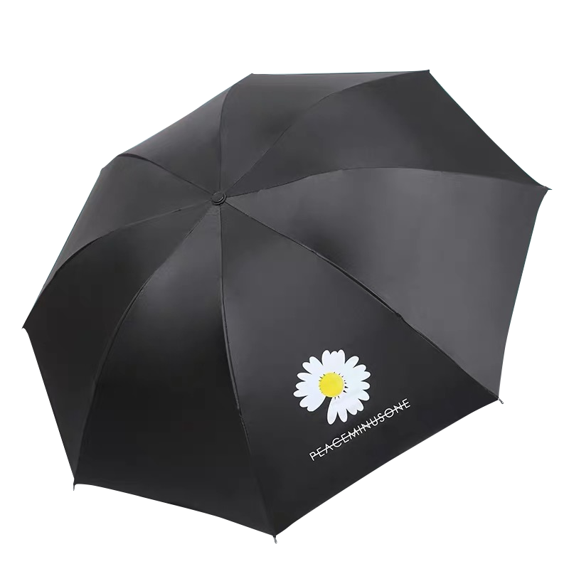 梦惜 手动钢骨伞架 黑胶布 塑料手柄 晴雨两用伞 YF-S2021009/把