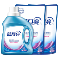 蓝月亮洗衣液套装去污去油深层洁净护理洗衣液熏衣草香1kg*1瓶+1kg*2袋