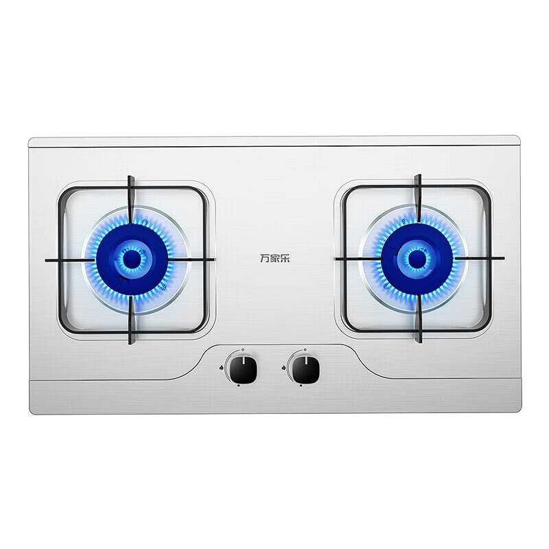 万家乐双高火燃气灶 5.0kW液化气灶不锈钢煤气灶高热效率全进风快速点火燃气灶家用台嵌两用双灶JZY-AY8G液化气