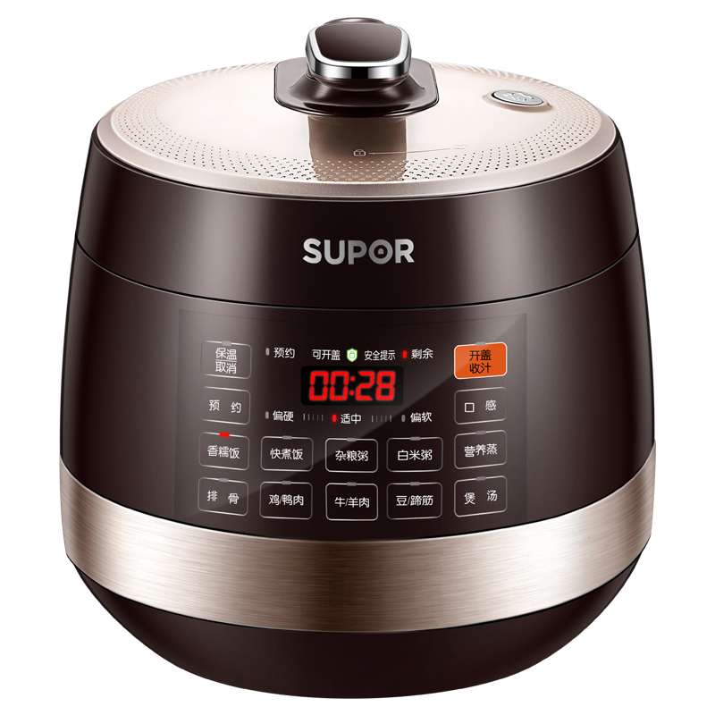 苏泊尔(SUPOR)电压力锅电高压锅家用 球釜双胆电压锅大容量新款多功能全智能开盖收汁电压力煲电饭煲 5升3-6人