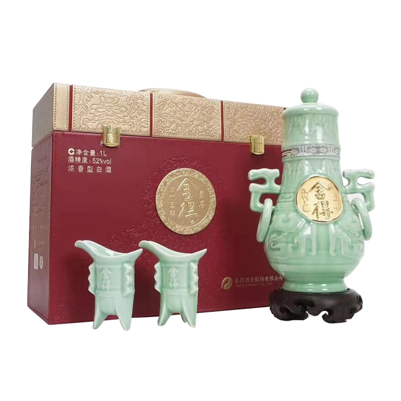 舍得酒 至尊舍得汉代玉雕 52度 1000ml 浓香型白酒 皮箱礼盒酒 2970