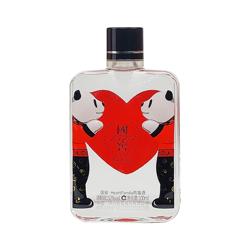 泸州老窖 国窖1573 52度100ml*12瓶 整箱 熊猫小酒礼盒(无玩偶)浓香型白酒 2970