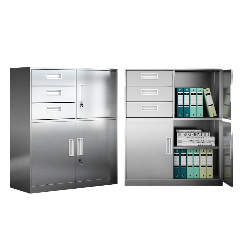 圣承启 不锈钢备品柜 偏三斗台