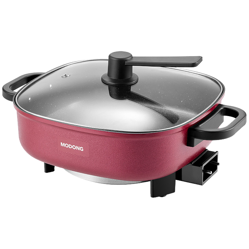 摩动电火锅6.5L韩式电火锅加厚可视可立锅盖速沸电热锅电煮锅MD-HSG01