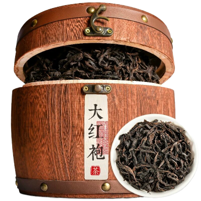 福岗 武夷岩山茶乌龙茶浓香肉桂岩韵茶叶木桶礼盒装大红袍300g