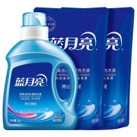 蓝月亮洗衣液套装薰衣草香亮白增艳洗衣液1kg*1瓶+500g*2袋