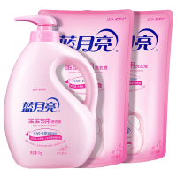 蓝月亮宝宝洗衣组合配方温和百合宝宝洗衣液1kg*1瓶+1kg*2袋(包装随机)