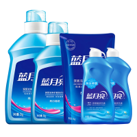 蓝月亮洗衣液去渍薰衣草亮白2kg*1瓶+1kg*1瓶+1kg*1袋+神器500g*2瓶