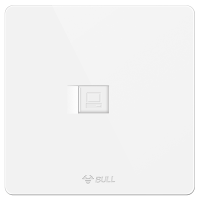 bull公牛86型开关插座G12大板白六类网线插座6类电脑网络插座面板电脑插座网络开关面板