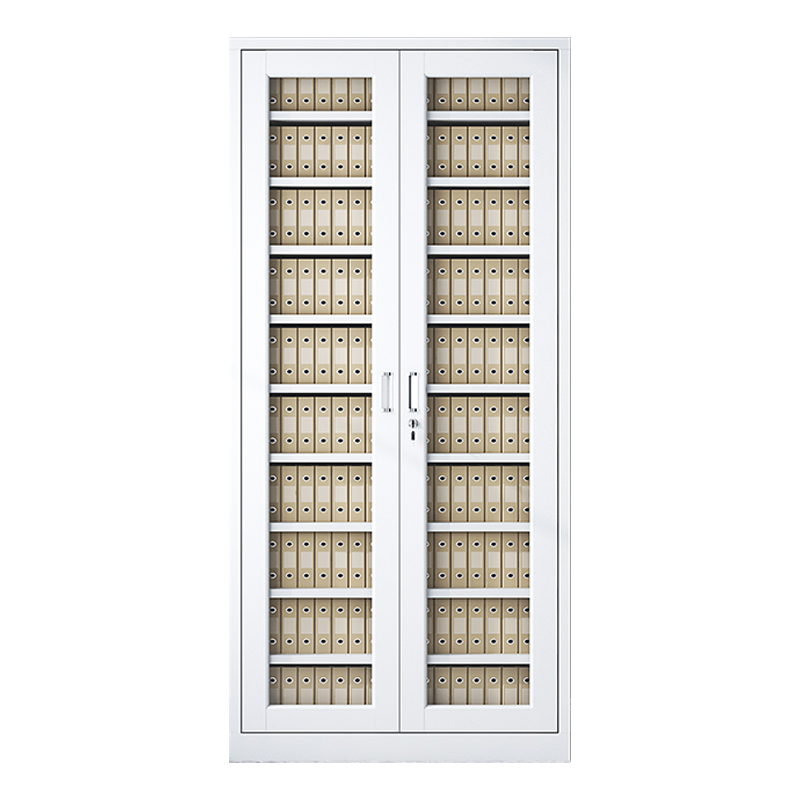 缑氏收纳柜财务档案柜资料柜加厚文件柜办公室带锁铁皮柜通玻柜十层