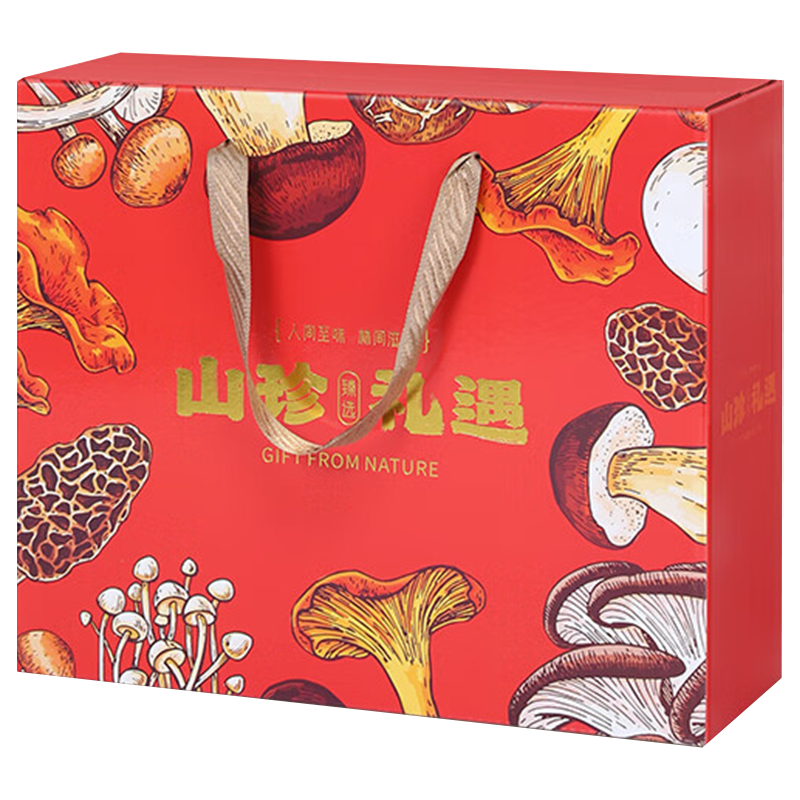 贡极茸道山珍六福顺安山珍菌菇干货山珍荟萃礼盒600g*1盒