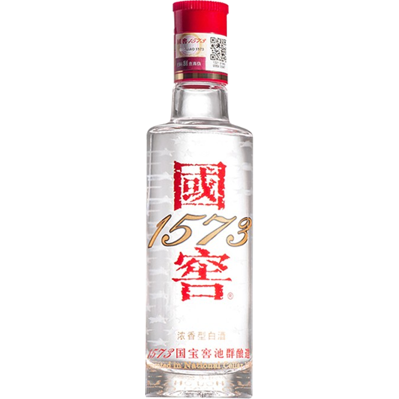 泸州老窖 国窖1573小酒版 浓香型白酒 100ml*1瓶 光瓶装