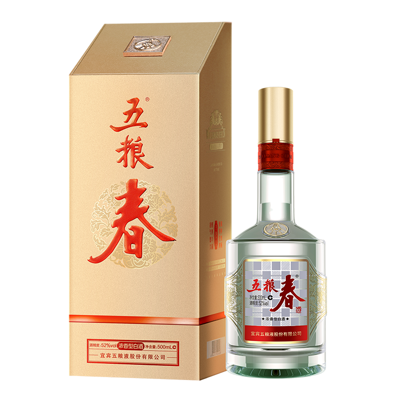 五粮液五粮春第二代52度500ml*6瓶 浓香型高度白酒整箱