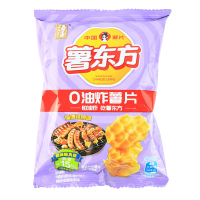 海玉薯东方土豆薯片充气包薄脆喷香非油炸更健康休闲零食淄博烧烤味20g*15袋